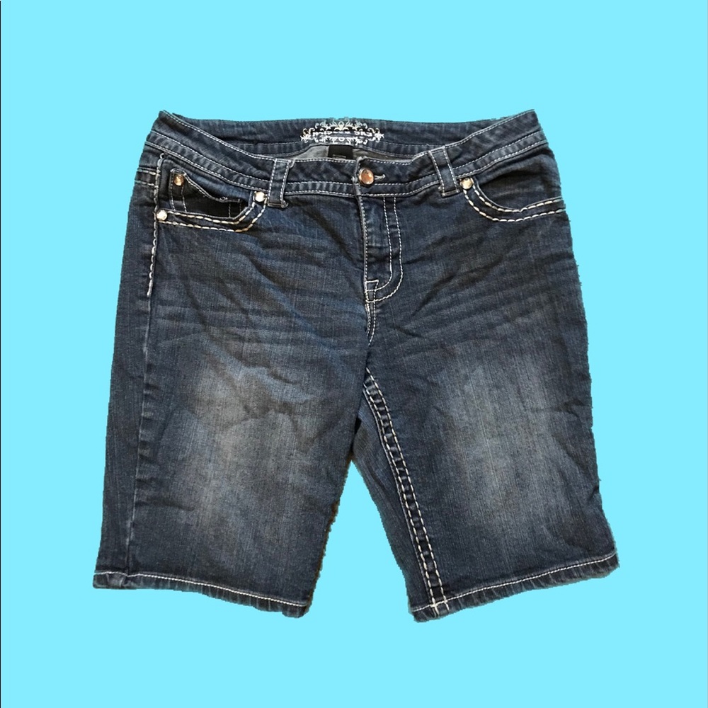 Paisley Sky Jean Shorts